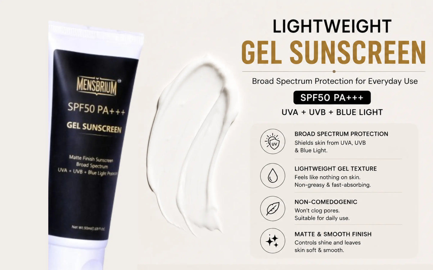 Gel Sunscreen For Men | SPF50 PA+++