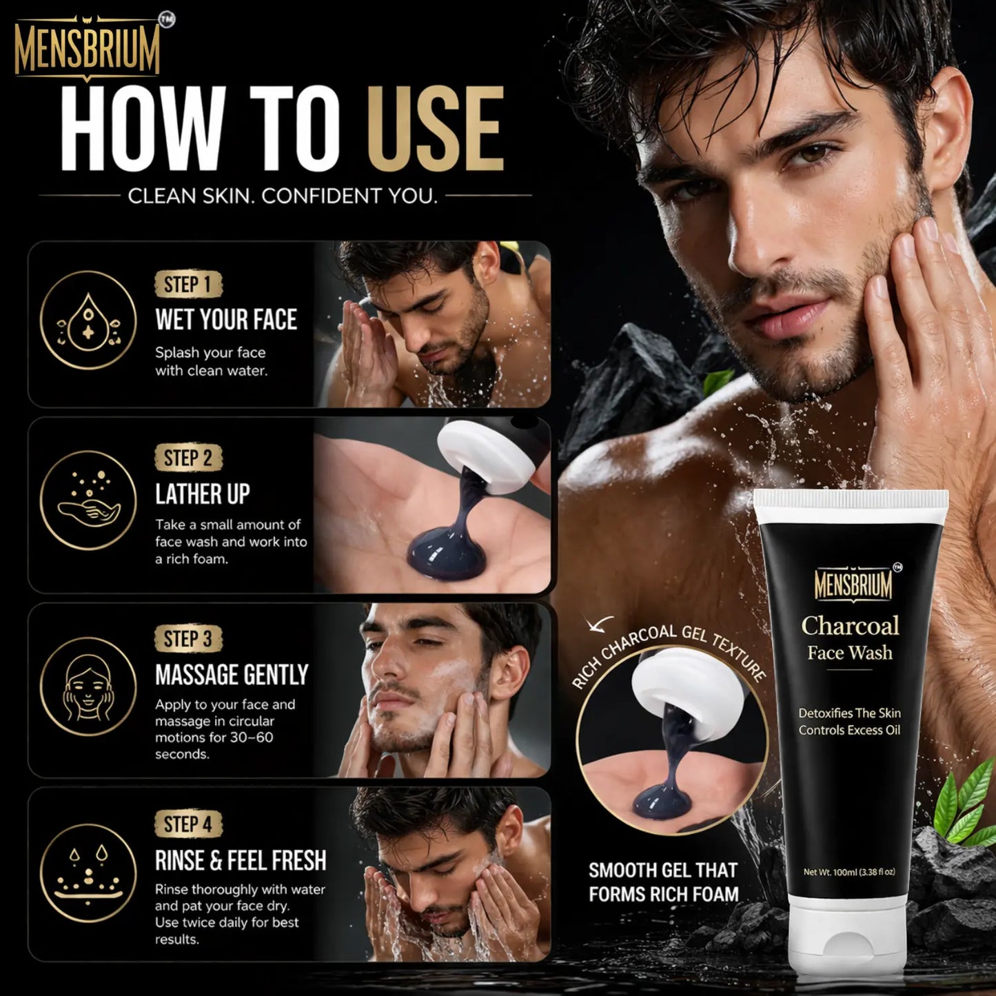 Charcoal Facewash For Men