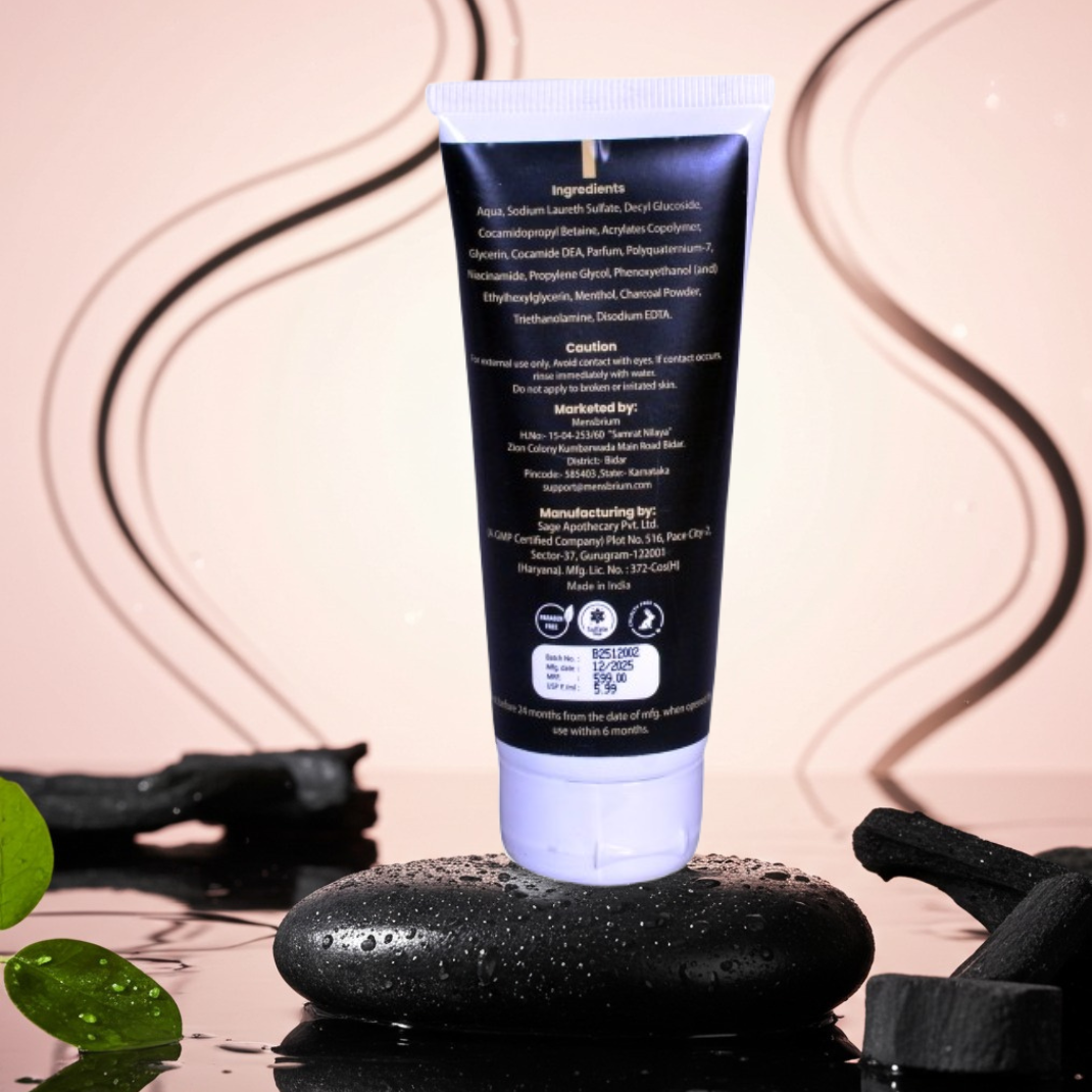 mensbrium charcoal facewash back image for website