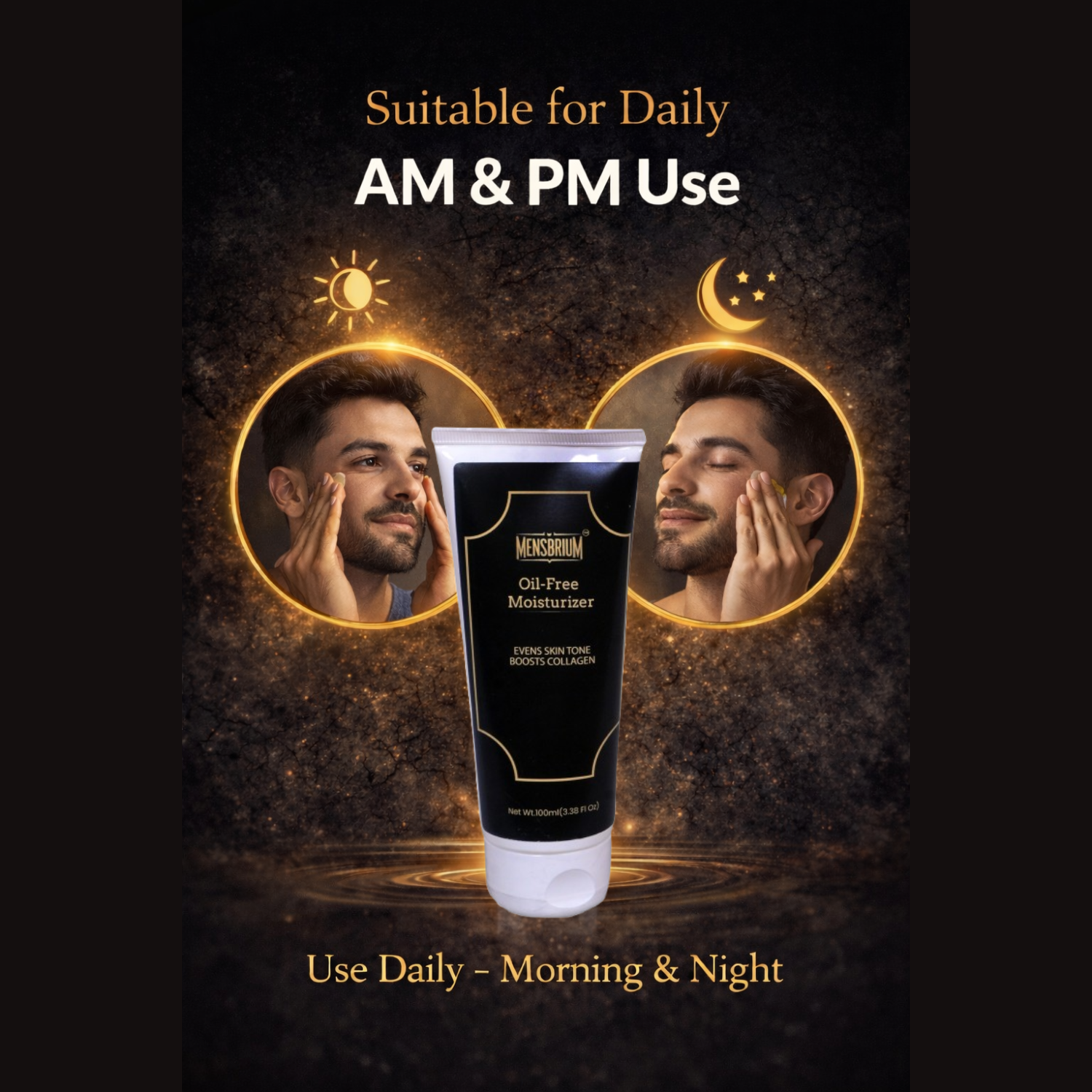 MensbriumOil Free Moisturizer daily use day and night image 4