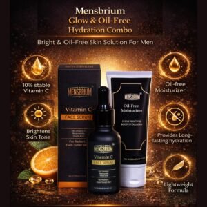 Mensbrium Vitamin C Serum + Oil-Free Moisturizer Combo