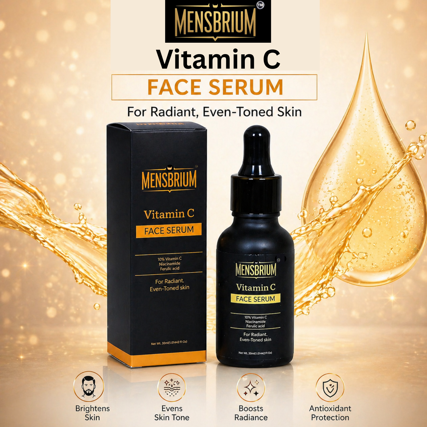 Mensbrium Vitamin C Face serum listing image 2 (1)