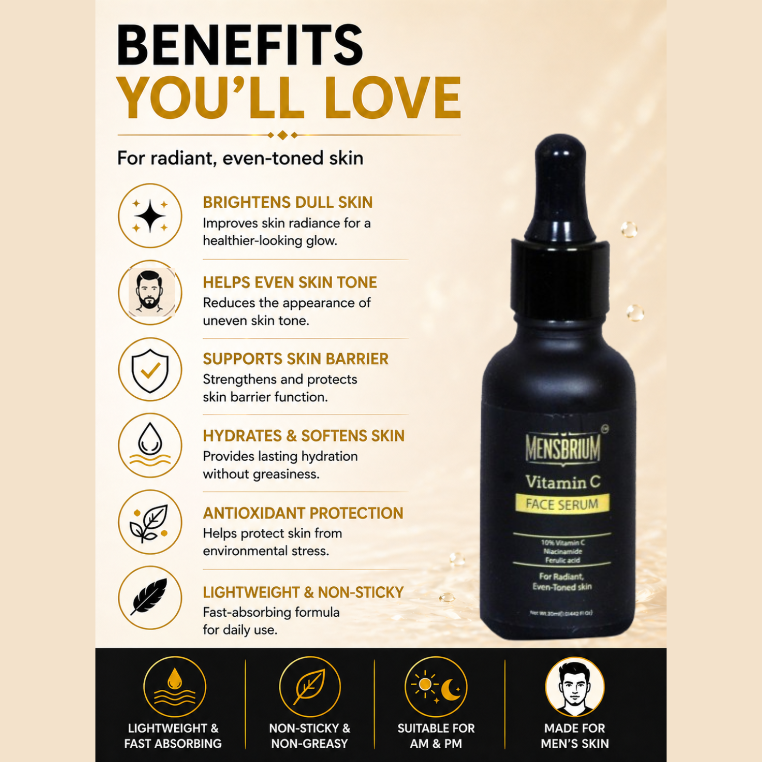 mensbrium Vitamin C Face Serum Benefits listing imageimage